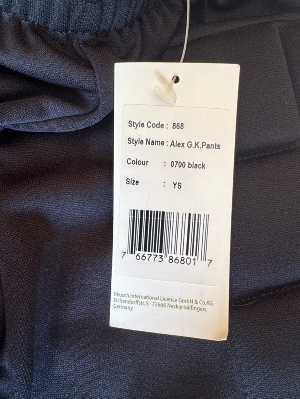 Reusch Goalkeeper Pants Womens YS‎ Black Padded Soccer GK NWT - Picture 8 of 12